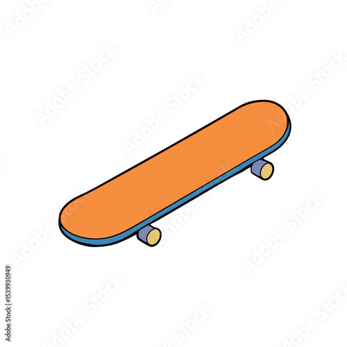 Skateboard Deck Vector Illustration for Sports Fun and Street Activity Icon