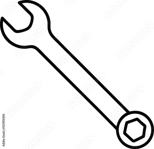 wrench on white background