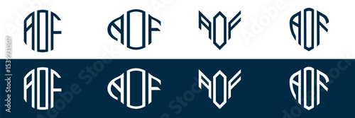 AOF letter logo set design