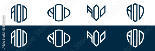 AOO letter logo set design