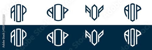 AOP letter logo set design
