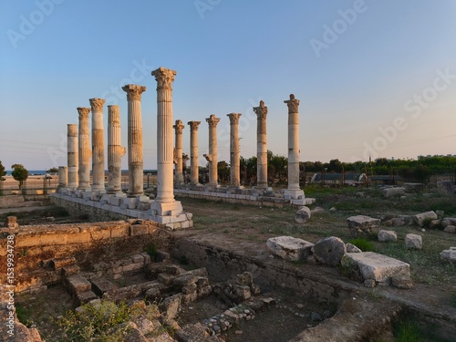 Roman colonnade  at Pompeiopolis (Soli) Ruins, Mersin, Turkey