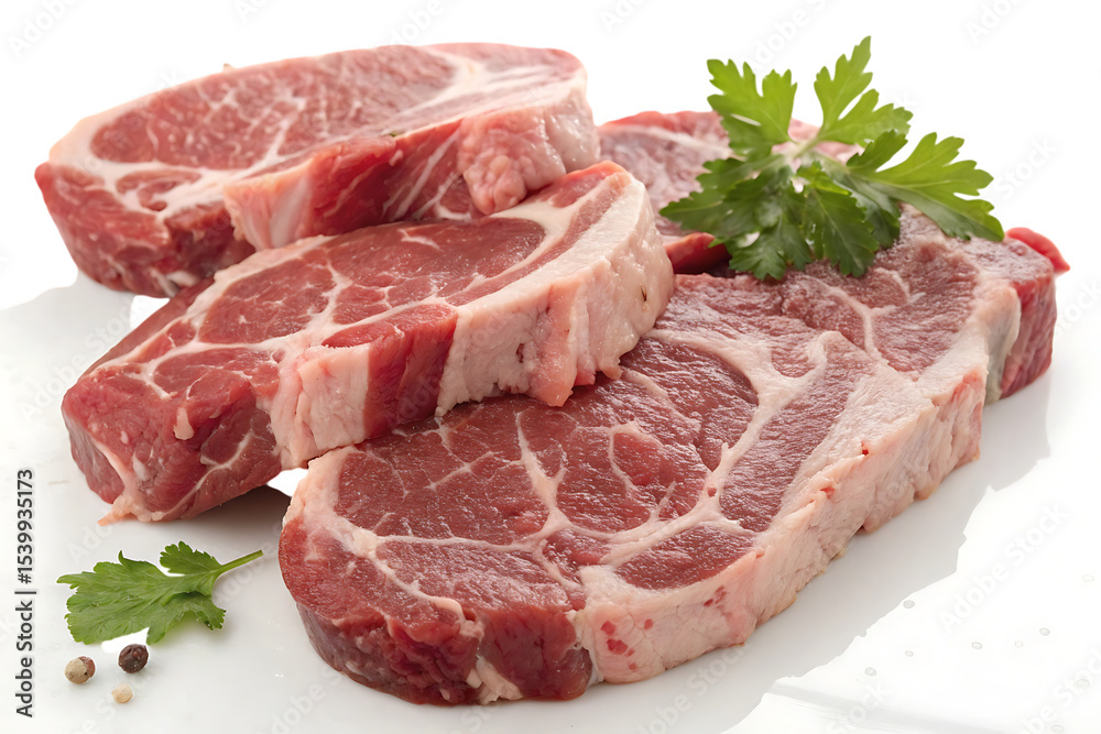 Raw pork chops isolated on transparent background Raw pork chops isolated on transparent background