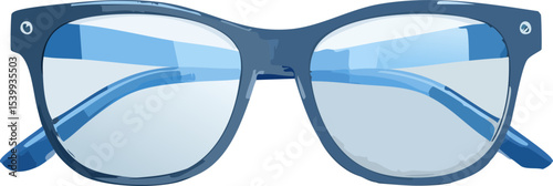 blue glasses isolated on white