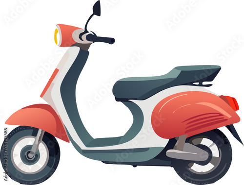 vintage scooter isolated