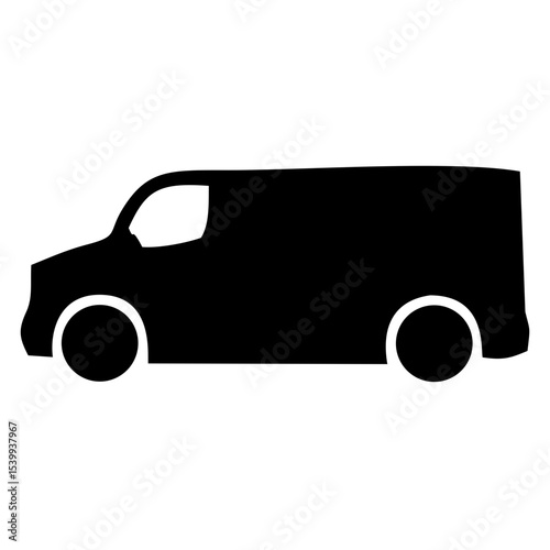 VAN car Icon Black