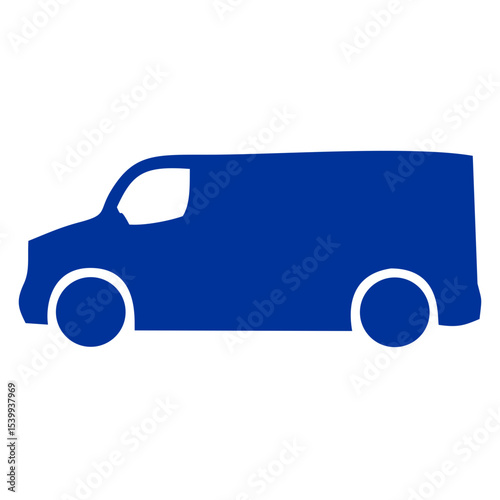 VAN car Icon Blue