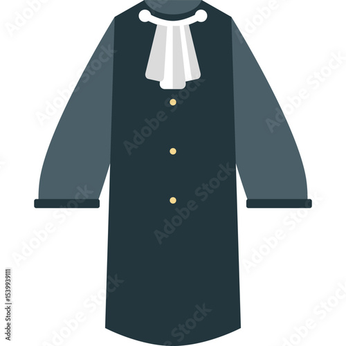 judge robe vector flat illustration