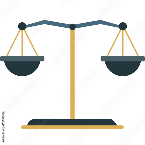 scales of justice vector flat illustration