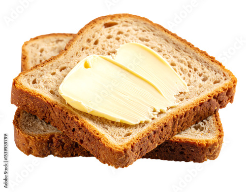 Slices of bread with butter spread on top.