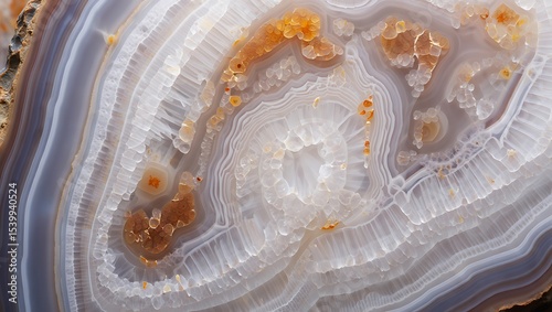 Striking Agate Stone Displaying Circular Bands and Earthy Tones