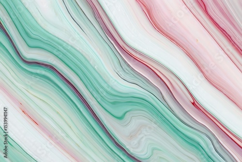 Elegant Swirls of Pink Turquoise and White Marble Texture