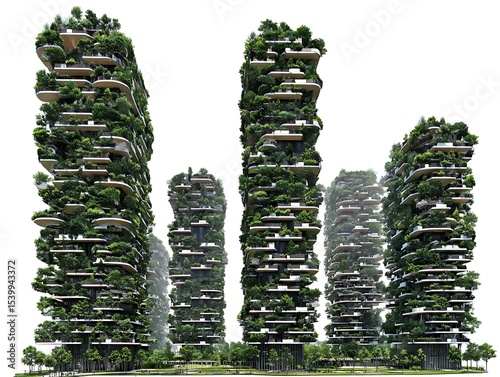 Vertical green architecture with lush vegetation.