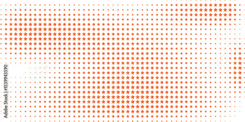 Bright Orange Star Pattern on a Minimalist White Background