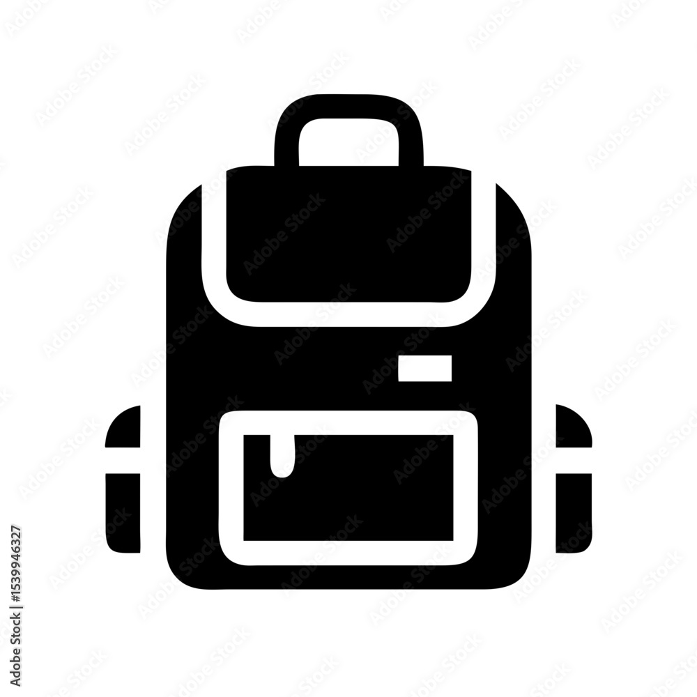Minimal backpack vector icon for travel, school, or hiking designs Minimal backpack vector icon for travel, school, or hiking designs