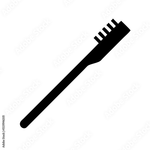 Minimalist toothbrush vector icon for dental care and hygiene designs