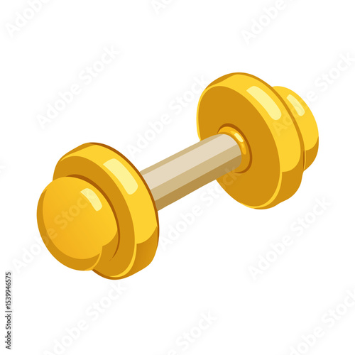 3d dumbbell isolated on white