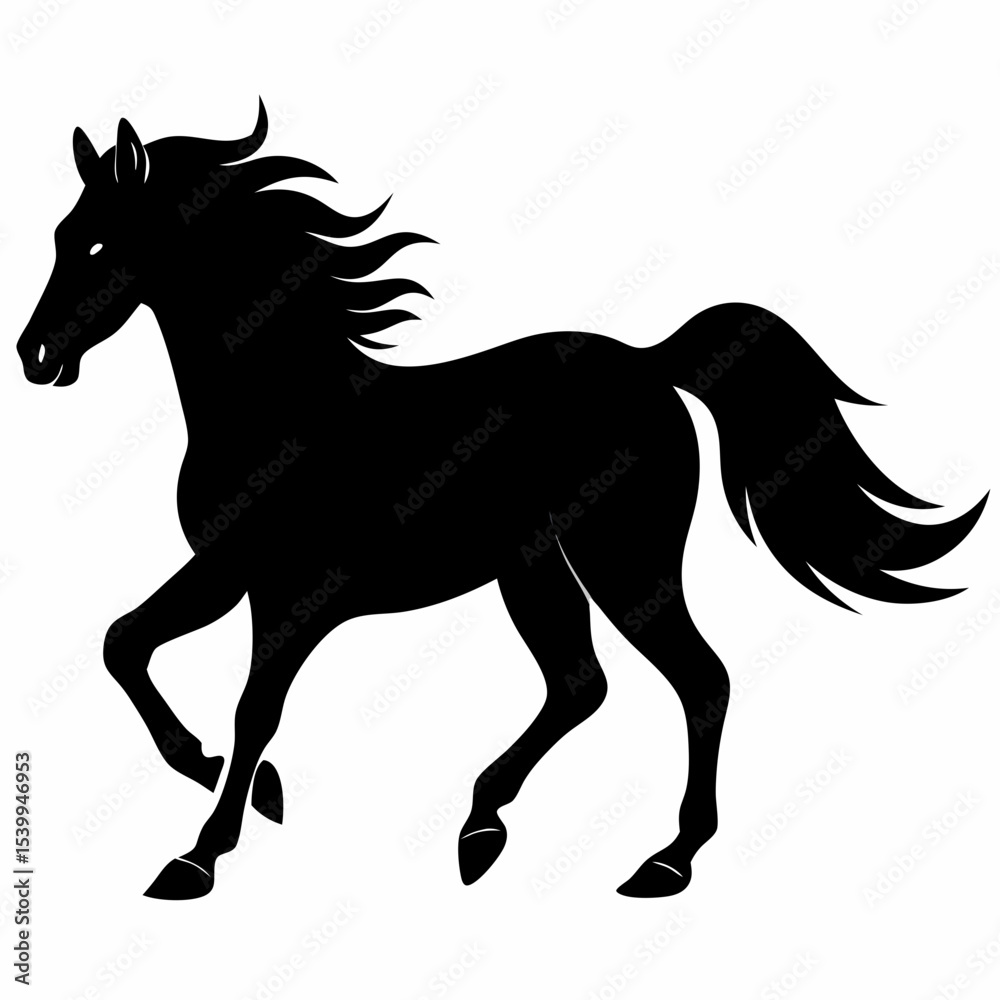 Obraz premium Running Horse Silhouette