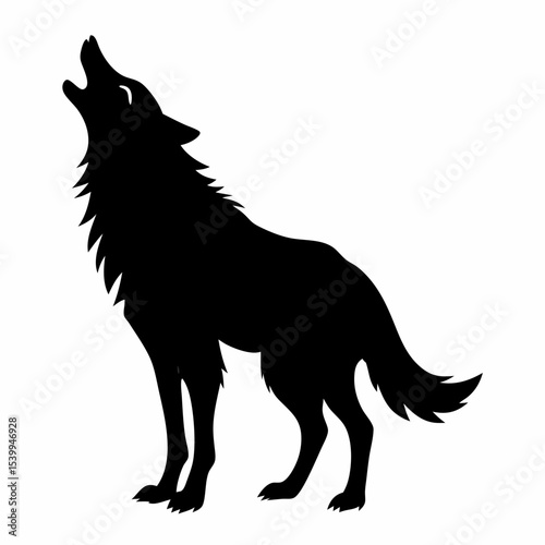 Howling Wolf Silhouette