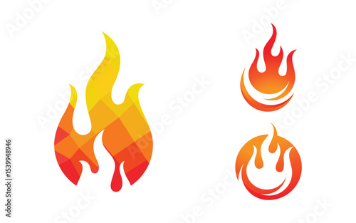 Flames Logo icon illustration vector design template v1.108