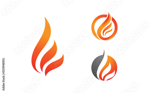 Flames Logo icon illustration vector design template v1.107