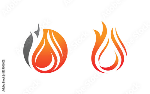 Flames Logo icon illustration vector design template v1.111