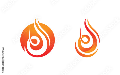 Flames Logo icon illustration vector design template v1.114