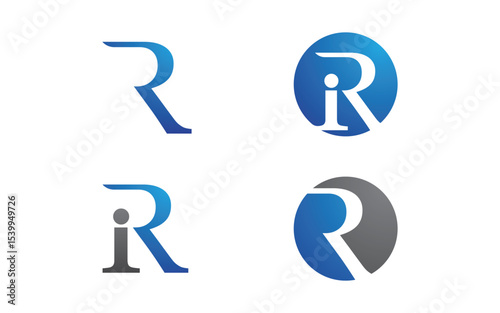 R Letter Logo icon illustration design template v.6