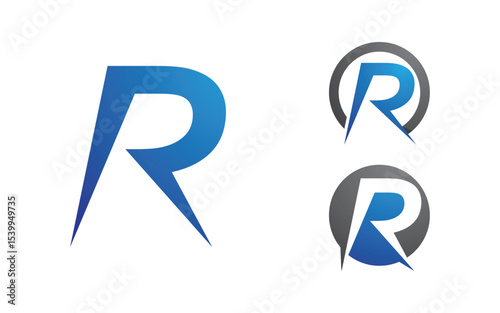 R Letter Logo icon illustration design template v.7