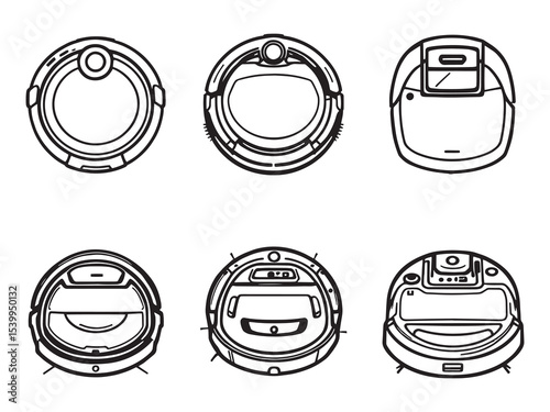 automatic robot vacuum cleaner house cleaning technology drawing