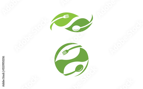 Food cooking element logo template illustration v.4