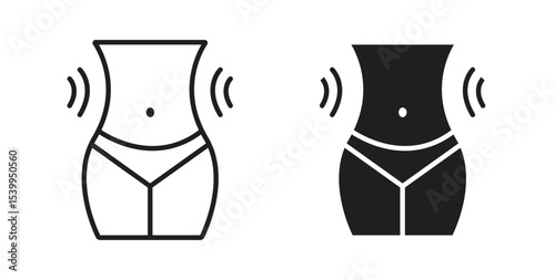 Weight loss icon Logos. Flat Vector Icon Design Template