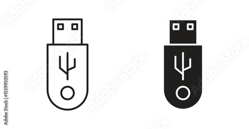 usb drive icon Logos. Flat Vector Icon Design Template