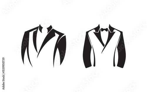 Tuxedo exclusive template vector icon illustration v.2