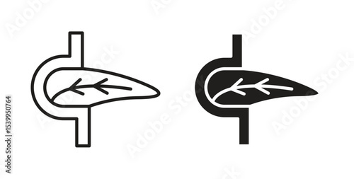 pancreas icon Logos. Flat Vector Icon Design Template