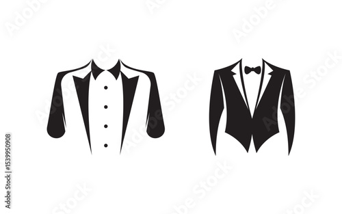 Tuxedo exclusive template vector icon illustration v.7