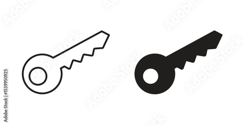 key icon Logos. Flat Vector Icon Design Template