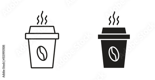 coffee cup icon Logos. Flat Vector Icon Design Template
