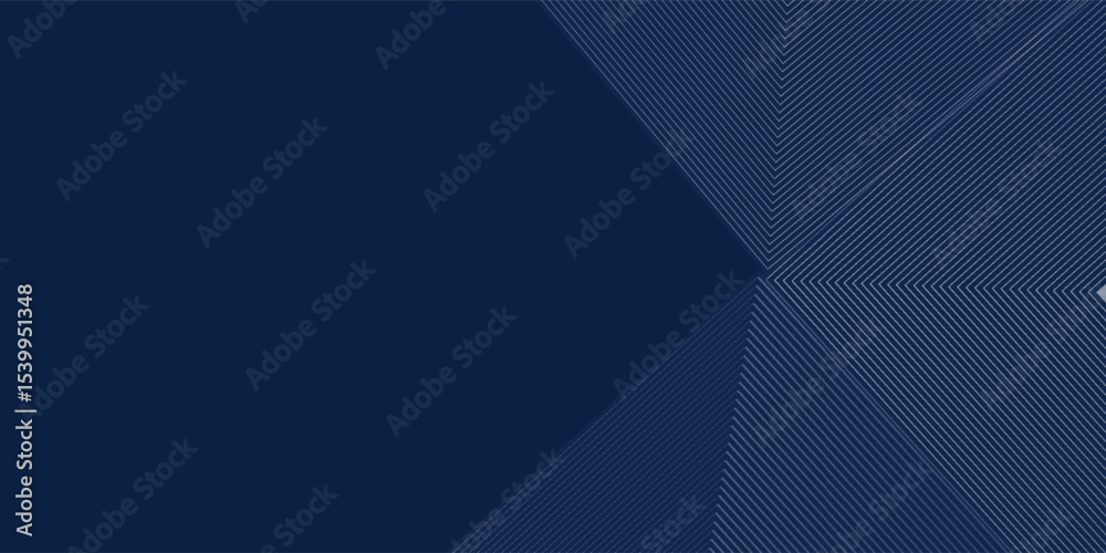 Obraz premium Dark blue background. Modern line stripes curve abstract presentation background. Luxury paper cut backgroun