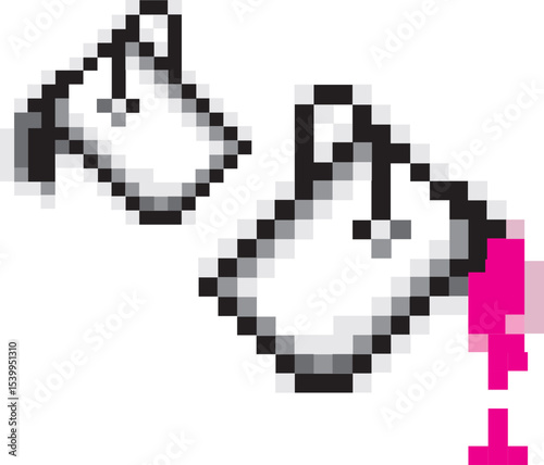 Pixel art ink can vector