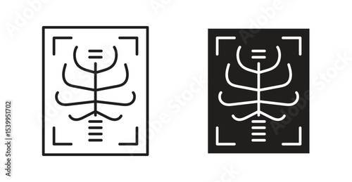 X-ray scan icon Logos. Flat Vector Icon Design Template