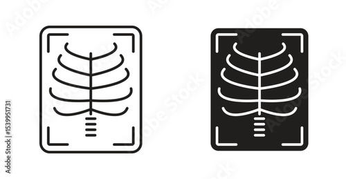 X ray icon Logos. Flat Vector Icon Design Template