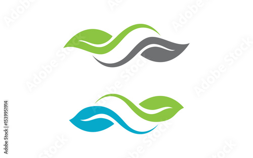 Ecology Tree  Leaf vector icon illustration logo design v.21