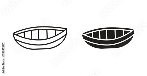 Wooden boat icon