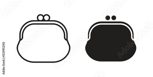 Woman purse icon Logos. Flat Vector Icon Design Template