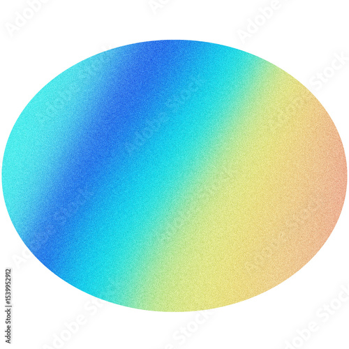 Hologram Oval colorful gradient sticker background