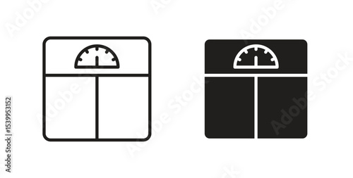 Weight scale icon Logos. Flat Vector Icon Design Template