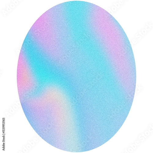 Hologram Oval pastel gradient sticker background