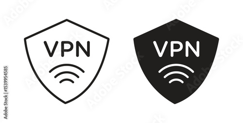 Vpn icon Logos. Flat Vector Icon Design Template