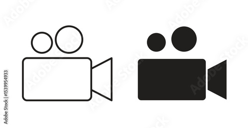Video icon Logos. Flat Vector Icon Design Template